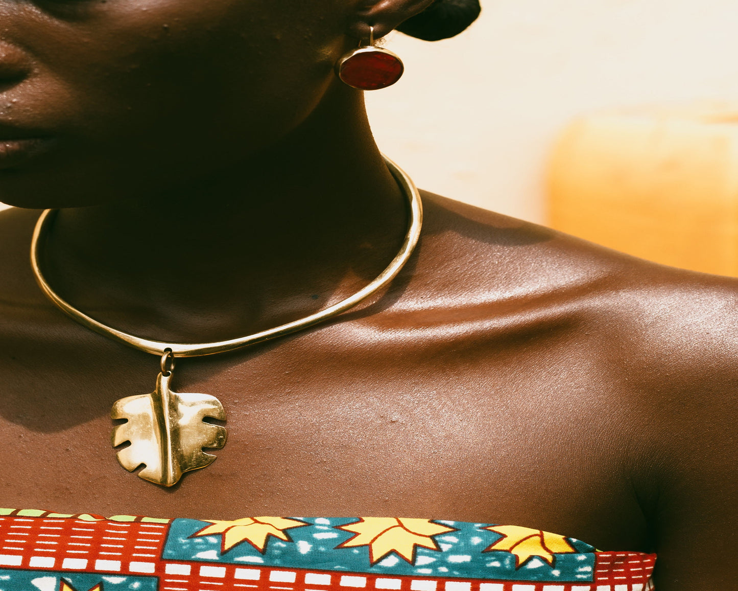 Selin Brass Choker with Ring