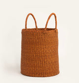 Rustic Brown Bolga Laundry Basket
