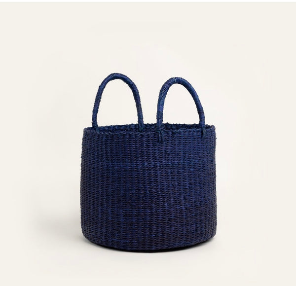 Blue Bolga Laundry Hamper Basket