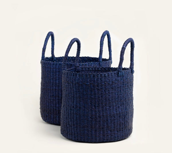 Blue Bolga Laundry Hamper Basket