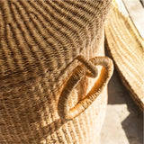 Handwoven Bolga laundry Basket with Handles