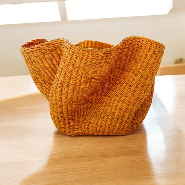 Orange Bolga Wave Basket
