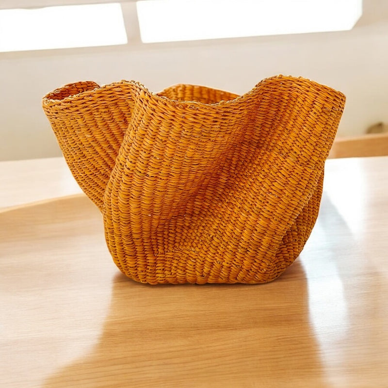 Orange Bolga Wave Basket