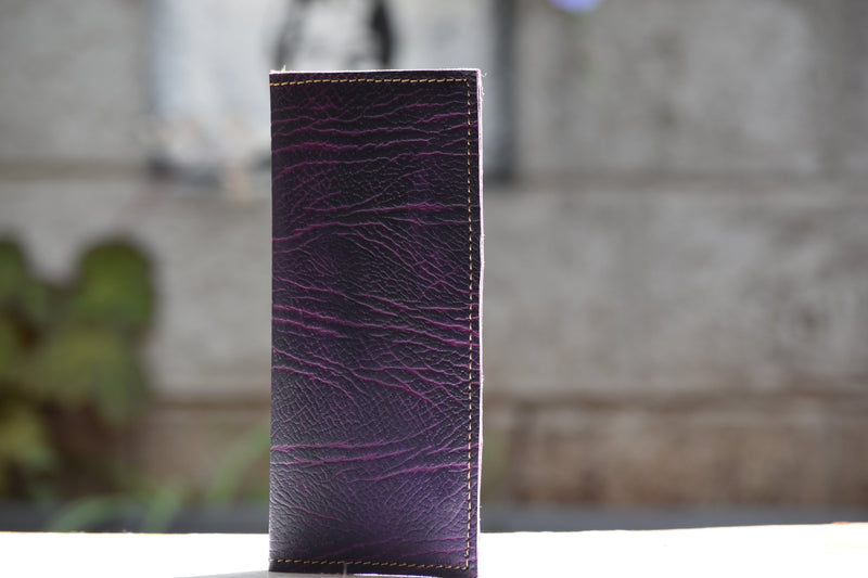 Velvet leather wallet