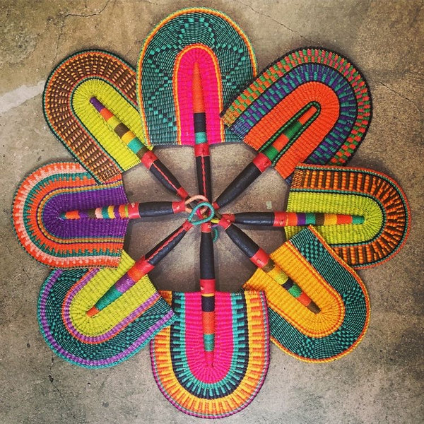 Natural Hand-Woven Fan