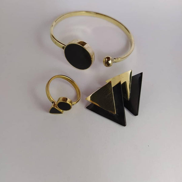 Jena bangle, earring and ring