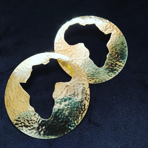 Africa map earrings