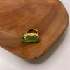 Green adjustable brass ring