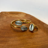 Funa Cowrie Bangle with adjustable ring