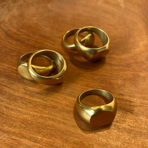Levon hammered Brass Ring