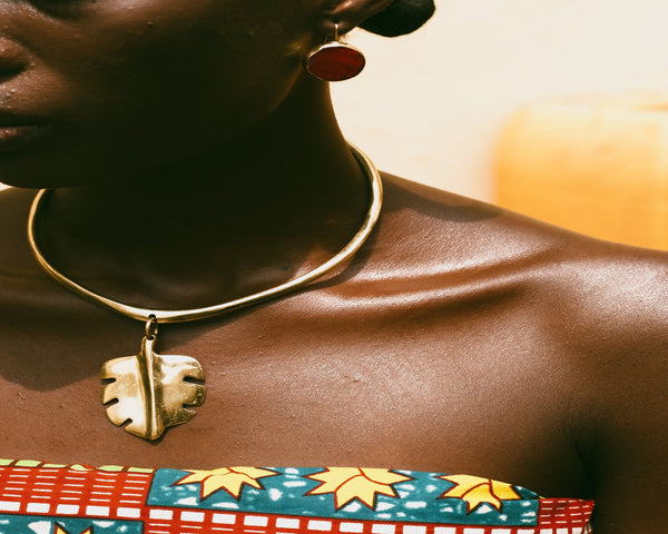 Selin Brass Choker with Ring