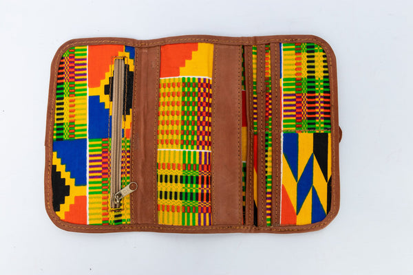 Kente & Leather wallet