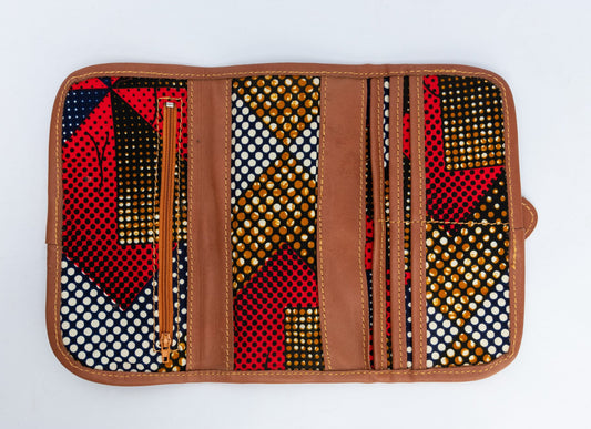 Ankara and Leather wallet
