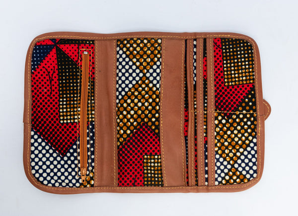 Ankara and Leather wallet