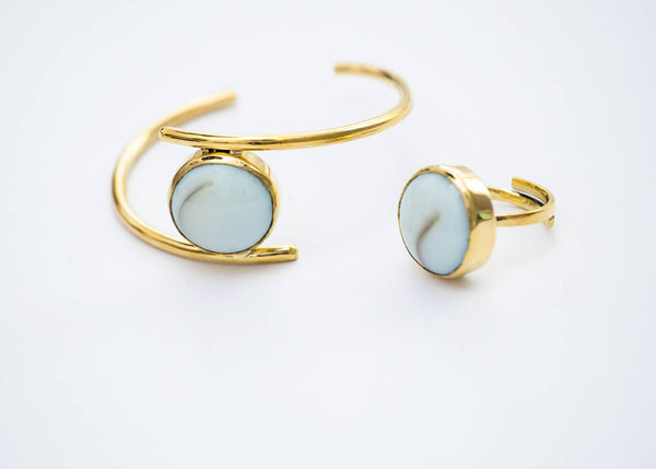 Fiya bangle with matching Ring