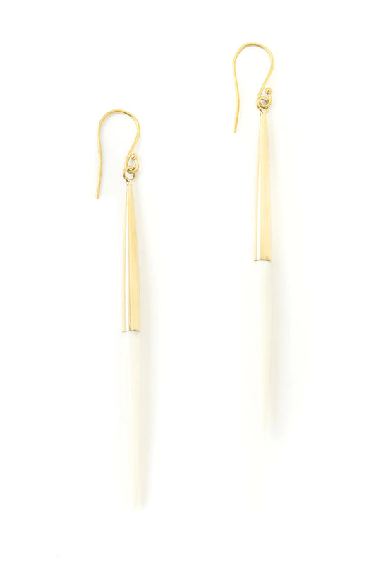 simi brass & cow earring
