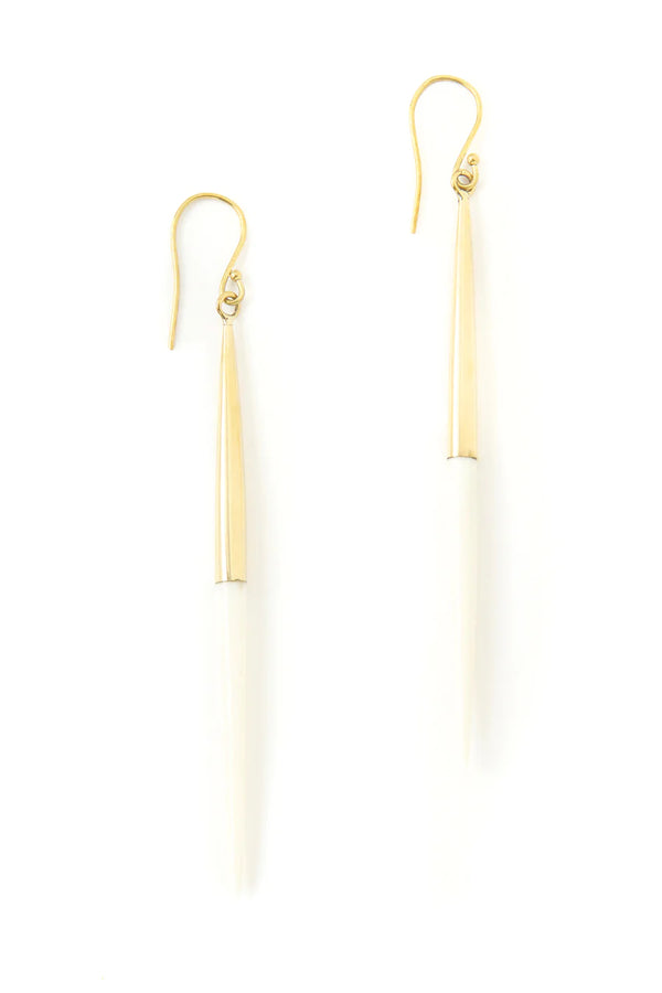 simi brass & cow earring
