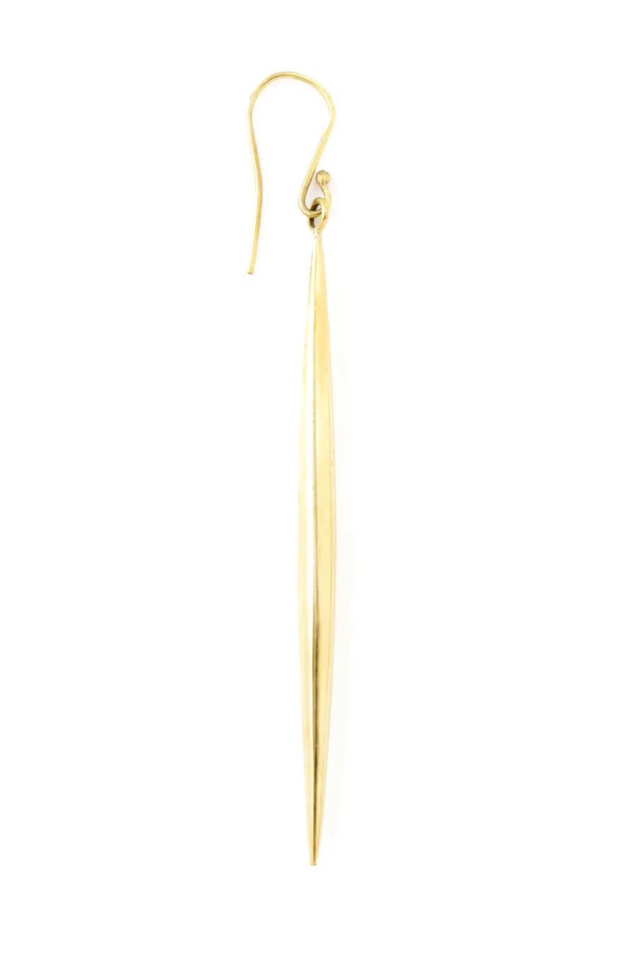 Nina brass & cow earring