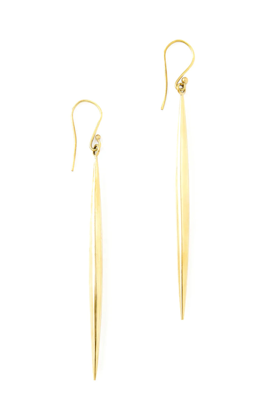 Nina brass & cow earring