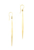 Nina brass & cow earring